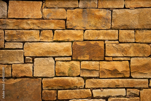 Obraz Sandstone block wall texture.