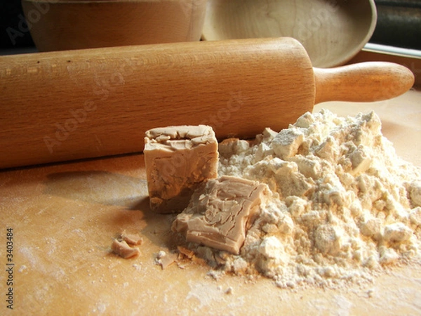 Obraz mąka i drożdże