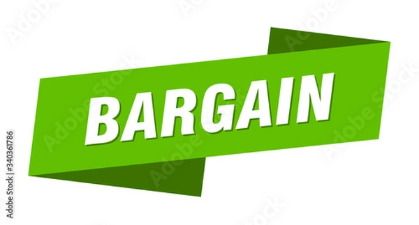 Fototapeta bargain banner template. bargain ribbon label sign