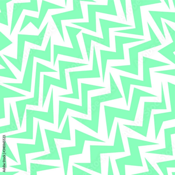 Obraz Green turquoise zigzag pattern 