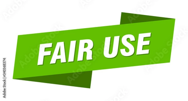 Fototapeta fair use banner template. fair use ribbon label sign