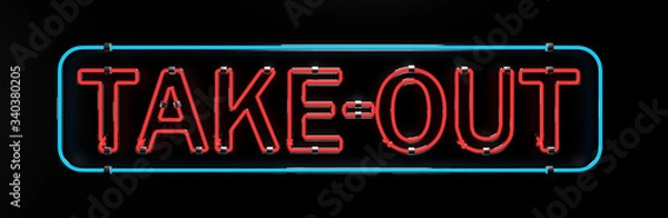 Fototapeta Support small business take out service delivery, service pickup and order online 