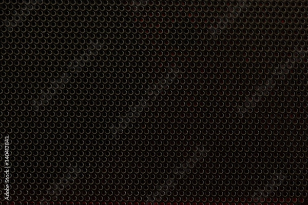 Obraz Black round hole grill texture