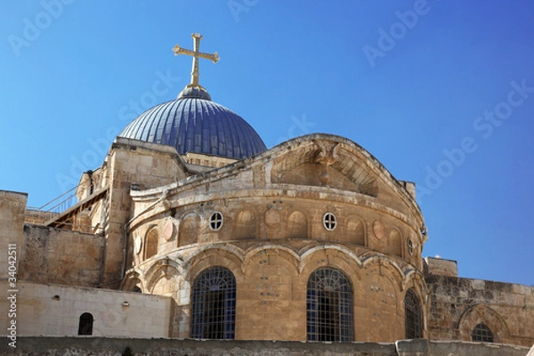 Fototapeta Dome on the Church of the Holy Sepulchre in Jerusalem, Israel