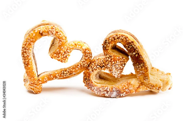 Fototapeta cookies in a heart shaped