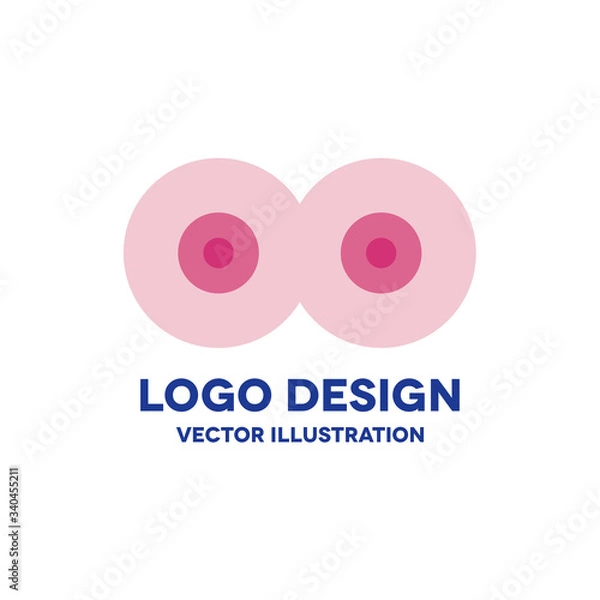 Fototapeta breast vector icon