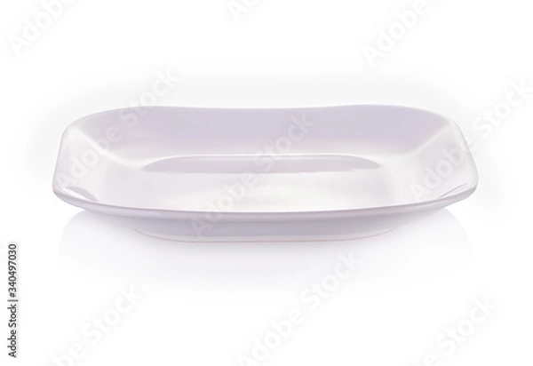 Obraz white plate on white background