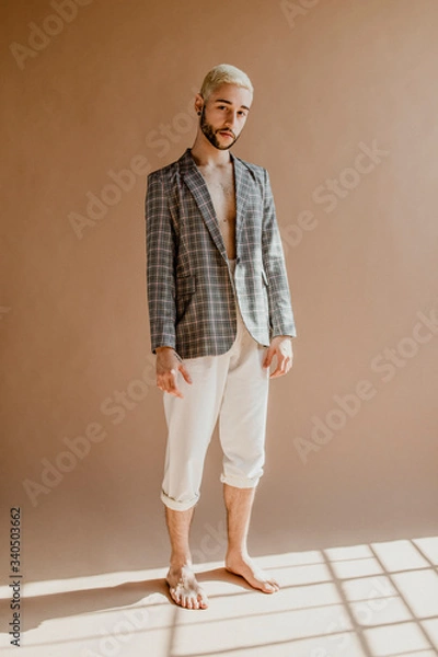 Obraz Model posing in a natural light studio