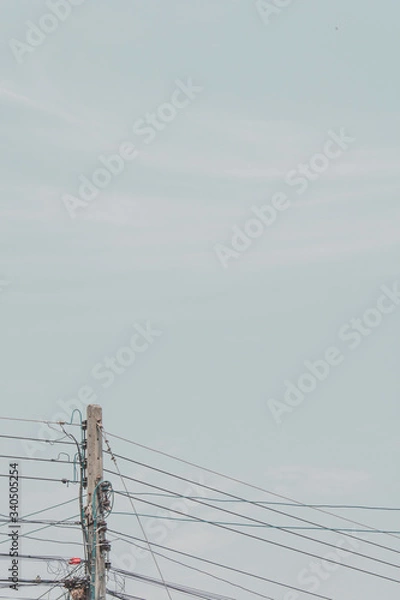 Obraz The minimalistic sky background and lined pattern.