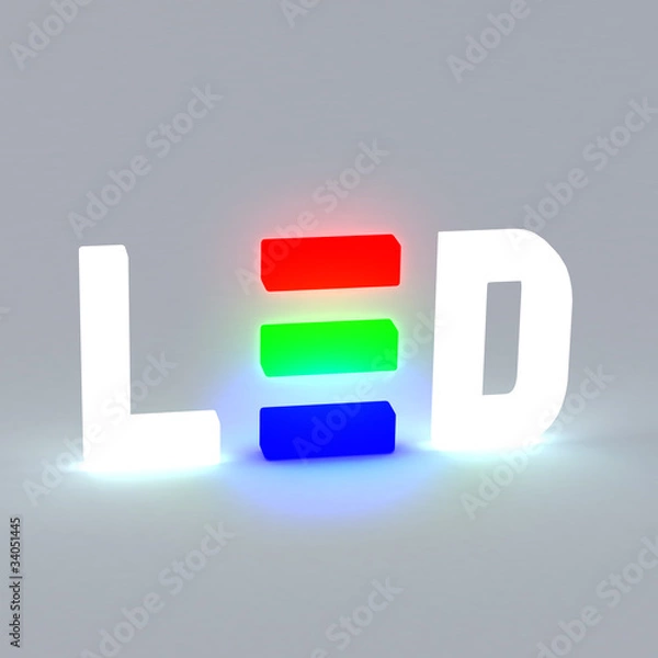 Fototapeta LED icon 3d