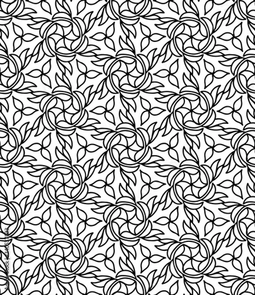 Fototapeta Seamless abstract pattern Vector coloring book