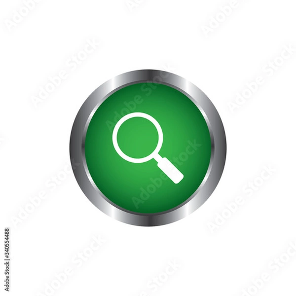 Fototapeta Search button vector design isolated on white background