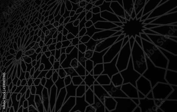 Fototapeta Abstract floral pattern. Ornament of lines and curls. Ethnic digital gradient background.