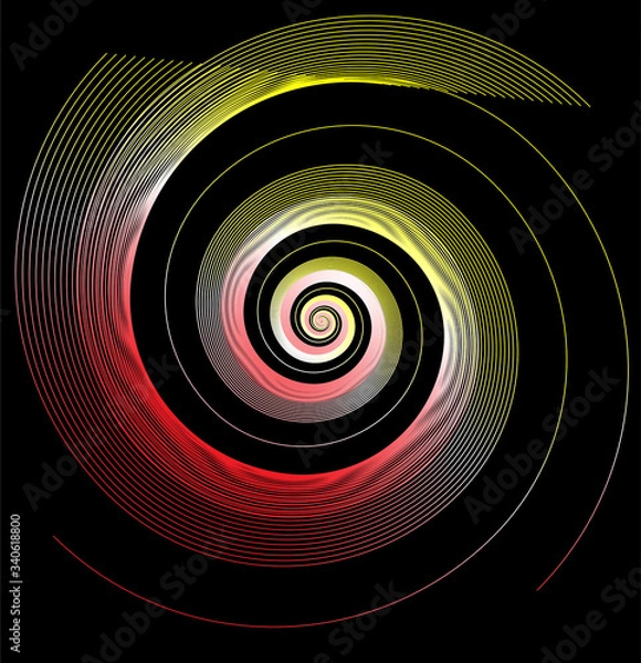 Obraz Abstract of lines spiral vector background