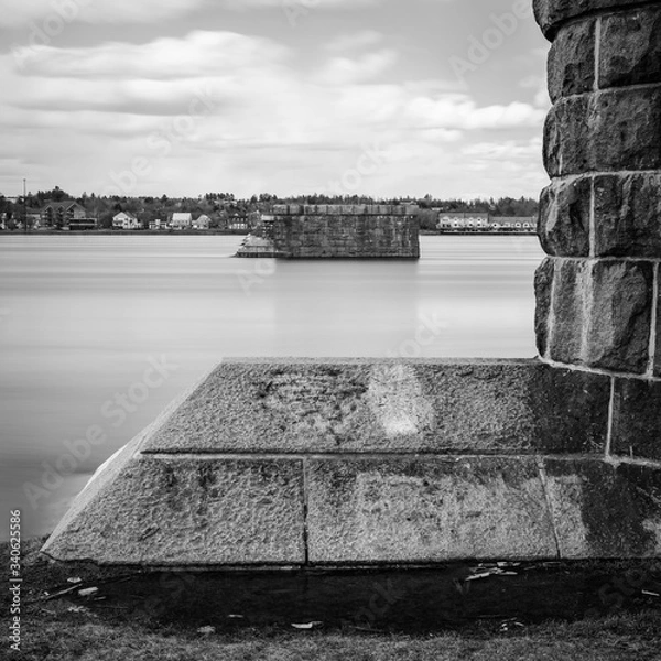 Obraz Old piers in a river