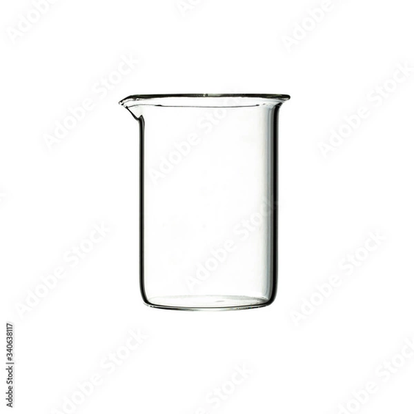 Fototapeta Empty glassware for science lab isolated on white background