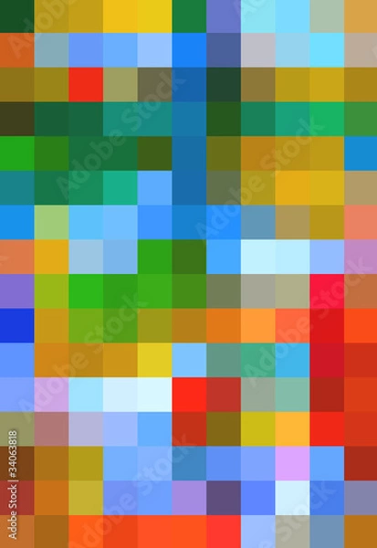 Fototapeta multicolored pixels