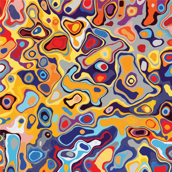 Fototapeta Abstract marbled texture. Liquid paint abstraction