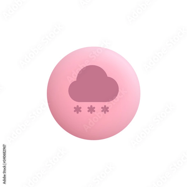 Fototapeta Snow -  Modern App Button