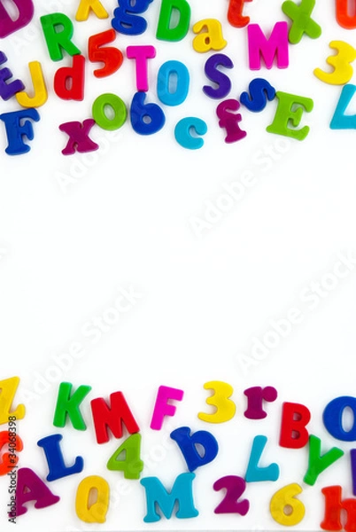 Obraz Background image of magnetic alphabet letters