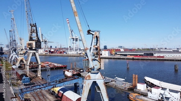 Obraz Alter Kran am Hamburger Hafen