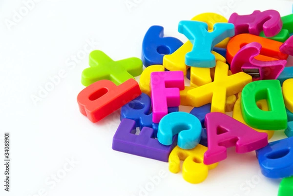 Obraz Alphabet letters on white background