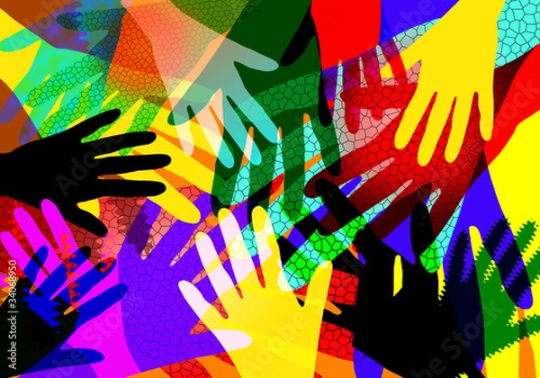 Fototapeta bunte Hände