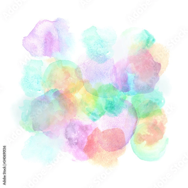 Fototapeta Abstract watercolor on white background.