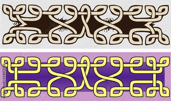 Obraz Ancient Celtic design, from a carved stone lintel