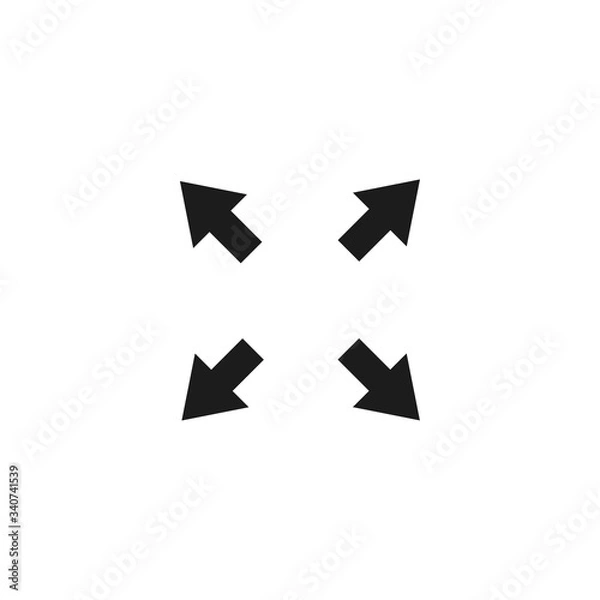 Fototapeta in full screen icon vector . Lorem Ipsum Illustration design