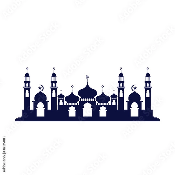 Fototapeta Mosque icon vector Illustration design template