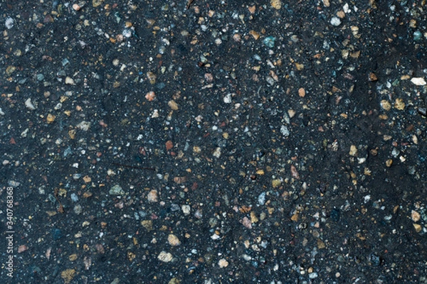 Obraz Pebbles in Asphalt Black High Contrast Texture Background