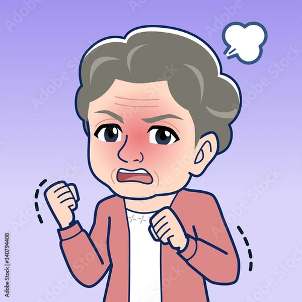 Fototapeta 白髪のおばあさん