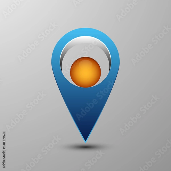 Obraz The vector isolated pointer for map