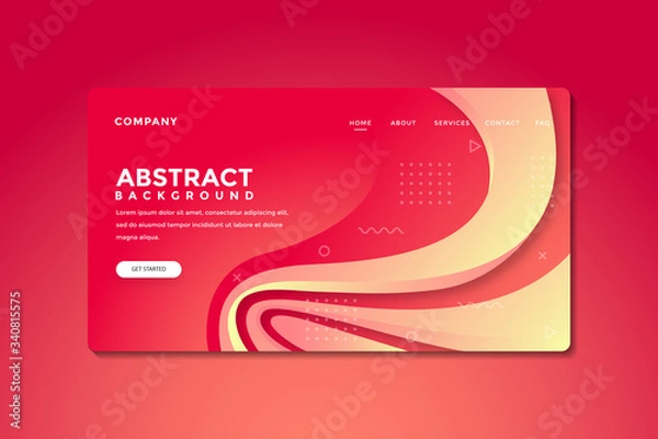 Obraz Red abstract banner template