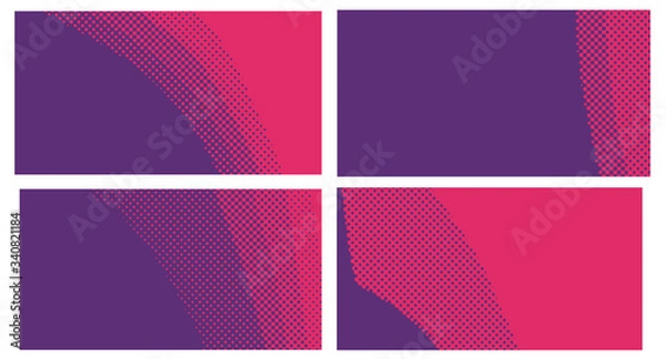 Fototapeta Red pop art background with dots. Abstract creative vector style comics. Layout template with clouds beams and isolated dots pattern. illustration 