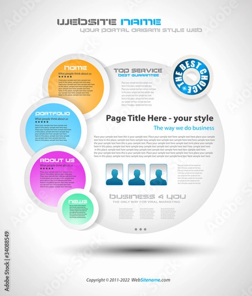 Obraz Bubble Style Website - Elegant Design