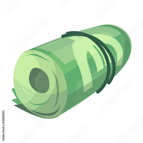 Fototapeta Roll of euro vector icon.Cartoon vector icon isolated on white background roll of euro.