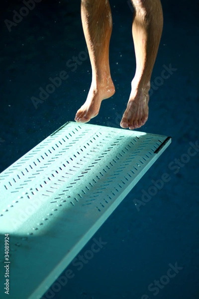 Obraz feet jumping on springboard