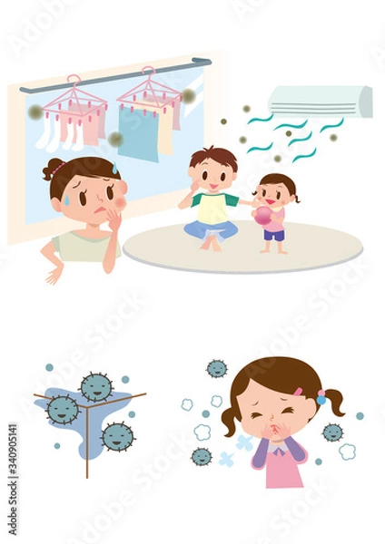 Obraz カビで困っている家族