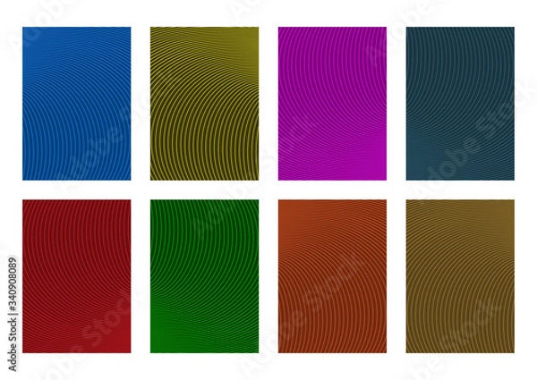 Fototapeta Set of abstract background vector design templates