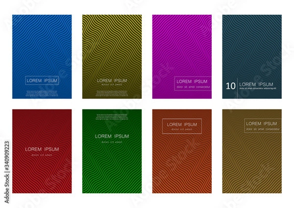 Fototapeta Set of abstract background vector design templates