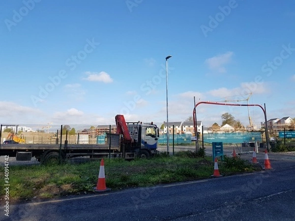 Fototapeta CONSTRUCTION SIGHT WITH SKY 