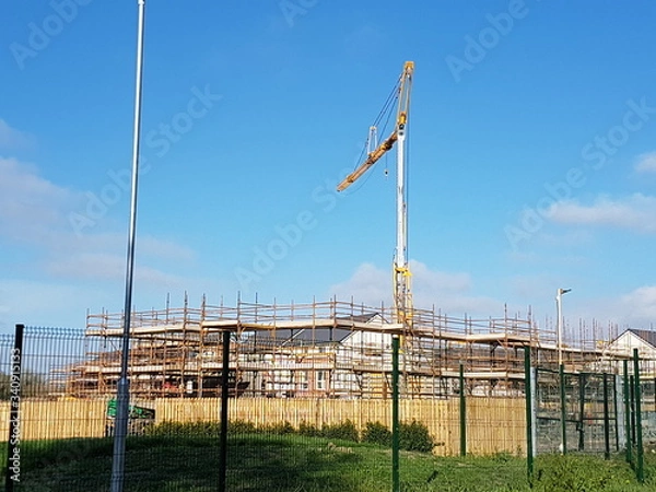 Fototapeta CONSTRUCTION SIGHT WITH SKY 