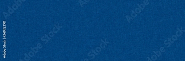 Obraz Close-up long and wide texture of natural blue fabric or cloth in light blue color. Fabric texture of natural cotton or linen textile material. Blue canvas background.