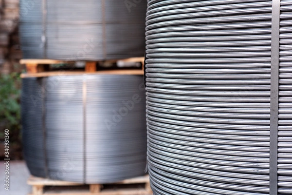 Fototapeta Close up metal texture wire background horizontal