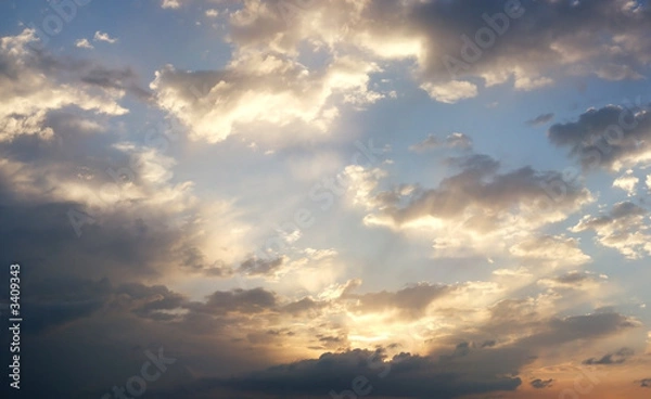 Obraz dramatic cloudy summer sky