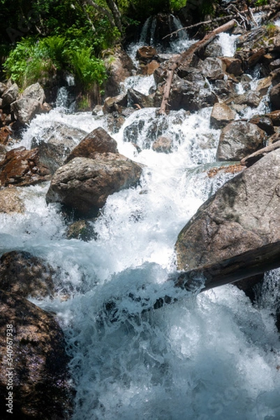 Obraz Waterfall through stones