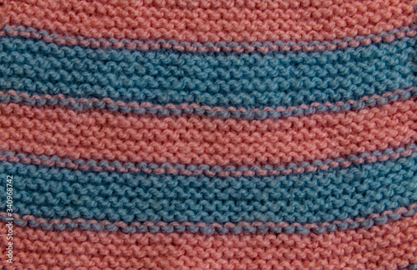 Fototapeta Knitted multi-colored woolen texture