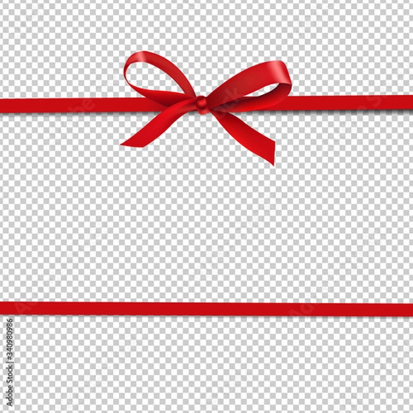 Obraz Red Ribbon Isolated Transparent Background